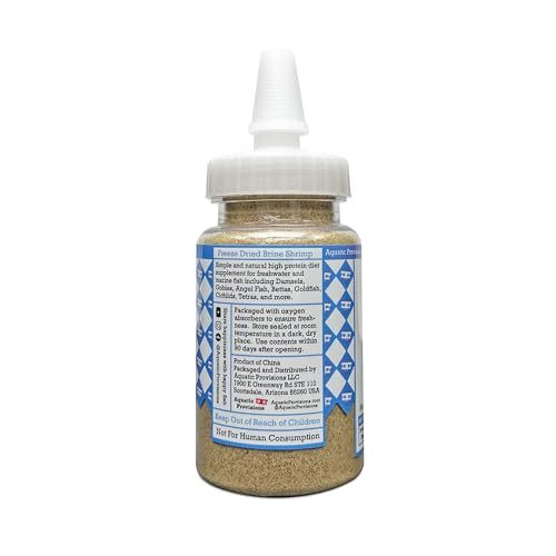 Aquatic Provisions Fine Brine Shrimp Freeze Dried Fish Food SemiFine Loose Particles For 0.5 Oz