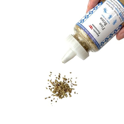 Aquatic Provisions Fine Brine Shrimp Freeze Dried Fish Food SemiFine Loose Particles For 0.5 Oz