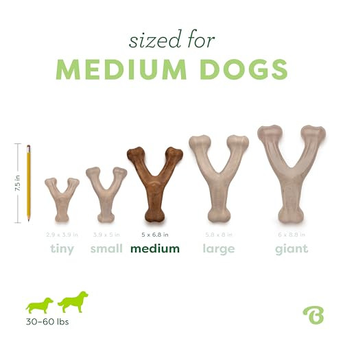 Benebone Wishbone Durable Dog Chew Toy For Aggressive Chewers Real Bacon Made