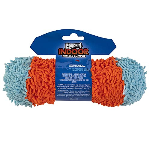 Chuckit Indoor Fetch Tumble Bumper Dog Toy Orange And Blue 8.5 Inch