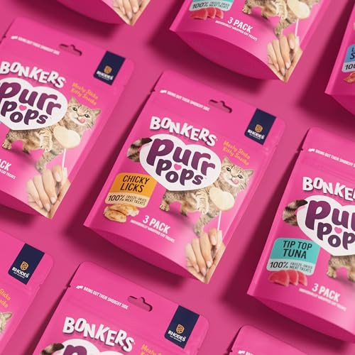 Bonkers Purrpops FreezeDried Chicken Flavored Lollipop Treats For Cats 15 Pack 15 Pack