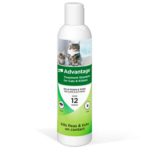 Advantage Cat Flea & Tick Shampoo For Kittens & Adult Cats 8 Oz