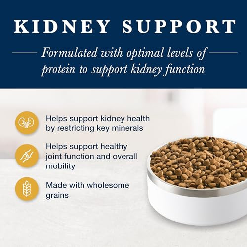 Blue Buffalo Natural Veterinary Diet K+M Kidney + Mobility Support Dry Cat Food 7Lb