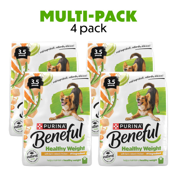 Beneful Purina Beneful Healthy Weight With FarmRaised Chicken Natural Dog Food Dry 3.5 Lb Pack Of 4
