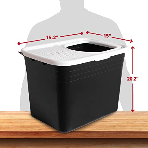 Arm & Hammer Premium Top Entry Litter Box With Filter To Clean Paws And