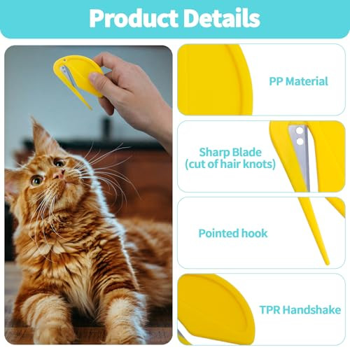 Aecsze 6 Pcs Pet Multifunctional Knotting Comb For Dogs Cats Puppies And