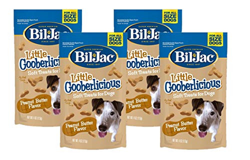 BilJac 4 Pack) BilJac Little Gooberlicious Dog Treats Peanut Butter Each 4 Ounces 4 Pack