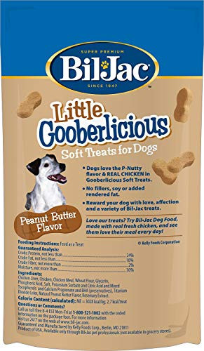 BilJac 4 Pack) BilJac Little Gooberlicious Dog Treats Peanut Butter Each 4 Ounces 4 Pack
