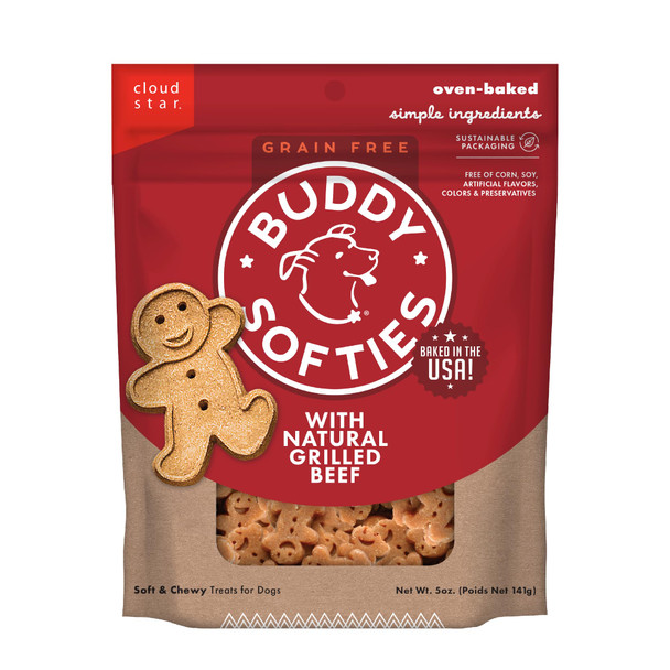 Buddy Biscuits Softies Soft & Chewy Grain Dog Treats Beef . Pouch 5 Oz