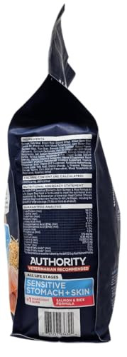 Authority Sensitive Stomach And Skin Salmon Rice Formula Dry Dog Food Bag 6 Pound