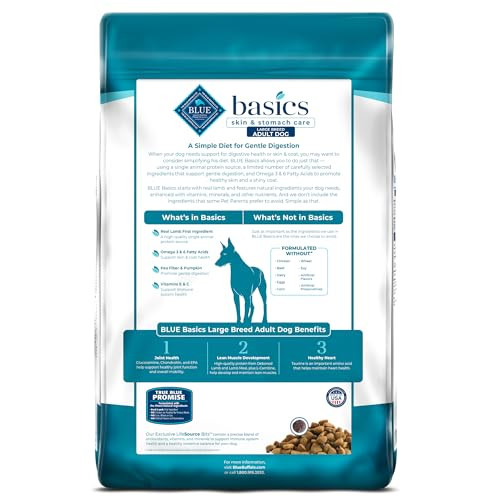 Blue Buffalo Basics Adult Large Breed GrainFree Dry Dog Food For Skin & 22Lb