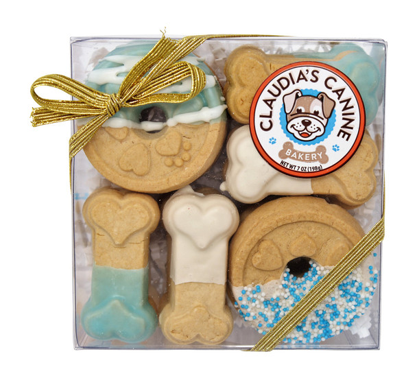 Claudia's Canine Bakery Blue Buddies Signature Box Of Gourmet Dog Cookies
