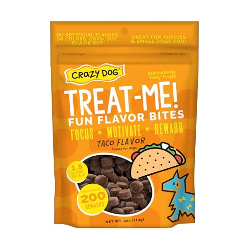 Crazy Dog TreatMe Mini Treats: Taco . Bag 4 Oz