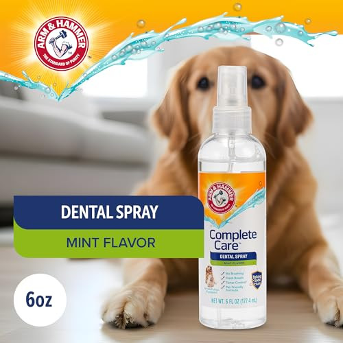 Arm & Hammer Complete Care Dog Dental Spray Mint Flavor Brushless Breath Freshener Baking 6 Fl Oz 2 Pack