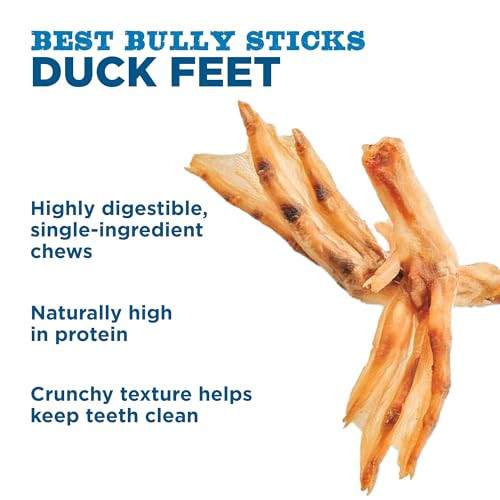 Best Bully Sticks Duck Feet (Pack Of 1) AllNatural SingleIngredient Easily Digestible Supports Hips 30 Count