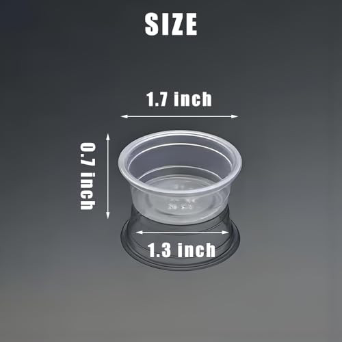 Crittzoo 100Pcs Crested Gecko Food Dish Cups 0.5Oz