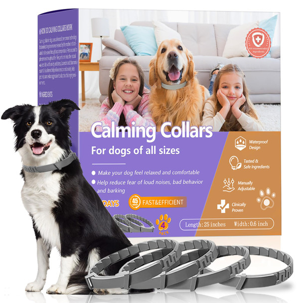Aiwojiujiu 4 Pack Calming Collar For Dogs With Natural Pheromone 4 Pack