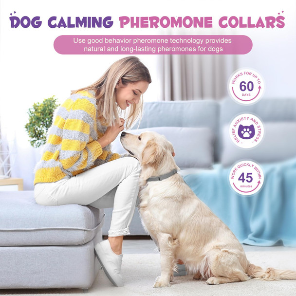 Aiwojiujiu 4 Pack Calming Collar For Dogs With Natural Pheromone 4 Pack