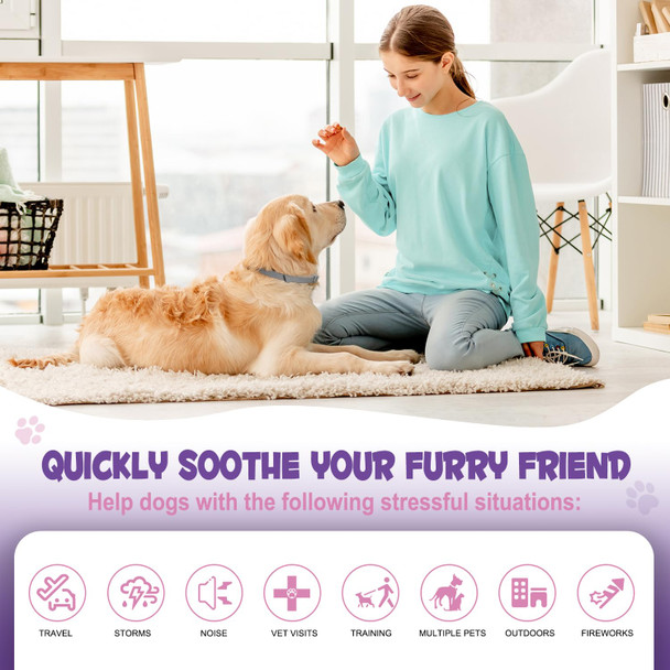 Aiwojiujiu 4 Pack Calming Collar For Dogs With Natural Pheromone 4 Pack