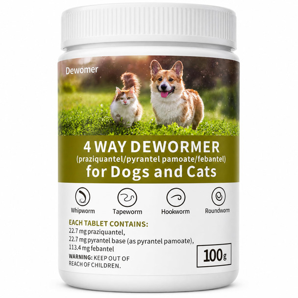 Dewomer Dewormer Powder For Dogs And Cats4 Way Broad Spectrum Wormer With