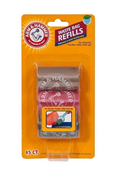 Arm & Hammer 2In1 Litter Scoop And Waste Bags Refills Odor Control With Activated 3 Count