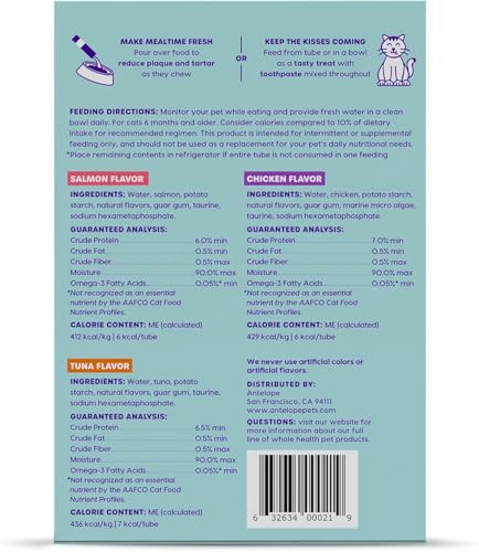 Ark Naturals Kiss MeOw Lickable Cat Dental Treats Variety Pack Promotes Hydration Dental Variety Pack