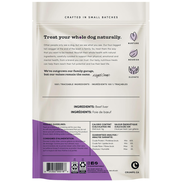 Crumps' Naturals Beef Liver Bites For Pets 4.8Ounce