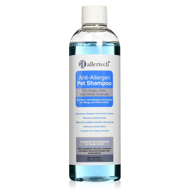 Allertech AntiAllergen Pet Shampoo Bottle 16Oz