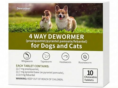 Dewomer Dewormer For Small Dogs And Cats(2' 10 Dewormer Chewable Tablets With 25 Lbs