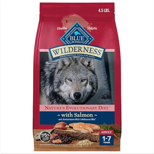 Blue Buffalo Wilderness With Salmon High Protein Dry Dog Food For Adult Dogs 4.5 Lbs