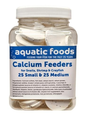 Aquatic Foods Inc. Calcium Enriched Sinking Food Disks For Shrimp Snails Crabs Crayfish Hermit