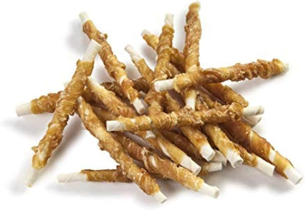 Pet 'n Shape Chik 'n Hide Twists – Chicken Wrapped Rawhide Natural Dog Treats, Small, 16 oz