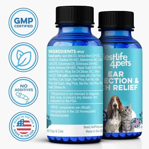 Bestlife4Pets Itch Relief And Ear Infection Treatment For Dogs & Cats Natural