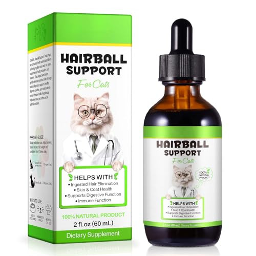 Arkture Hairball Treatment For Cats Cat Hairball Remedy Hairballs Drops Promotes Natural 60Ml