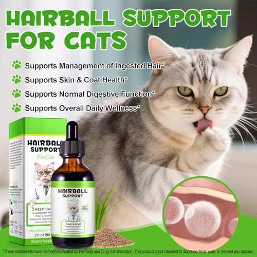 Arkture Hairball Treatment For Cats Cat Hairball Remedy Hairballs Drops Promotes Natural 60Ml