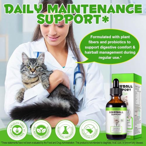 Arkture Hairball Treatment For Cats Cat Hairball Remedy Hairballs Drops Promotes Natural 60Ml