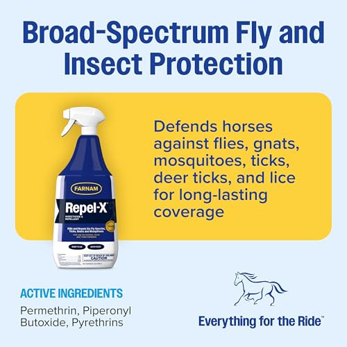 Farnam RepelX Emulsifiable Fly Spray For Horses Ready To Use 32 Fl Oz