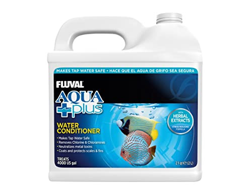 Fluval Aquaplus Water Conditioner Aquarium Water Treatment . A8345White 0.5 Gal