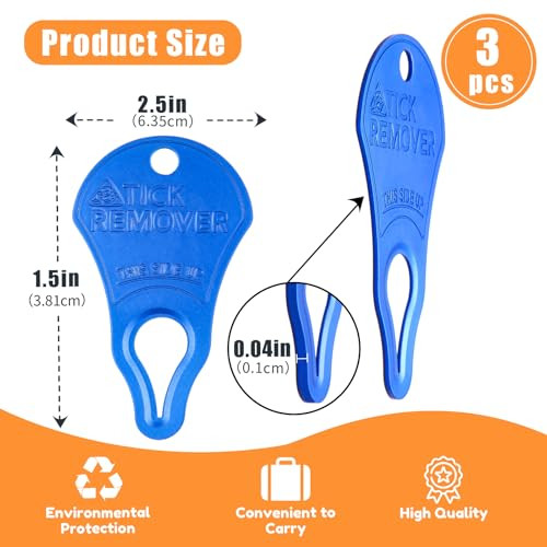Dimsem 3 Pack Portable Tick Removal Tools Tick Remover Tools For Dogs 3 Pack