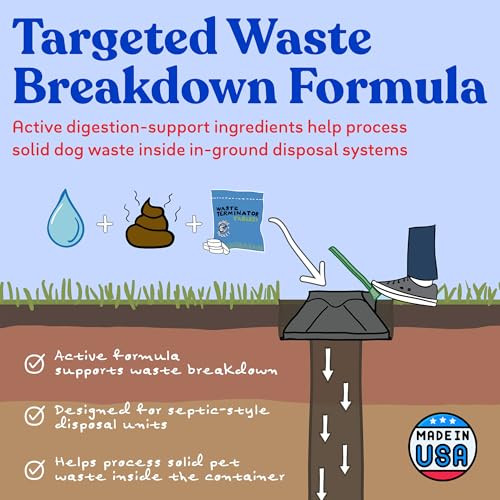 Doggie Dooley Waste Terminator Tablets Pet Digester Concentrate For InGround Disposal Unit Break 100 Count