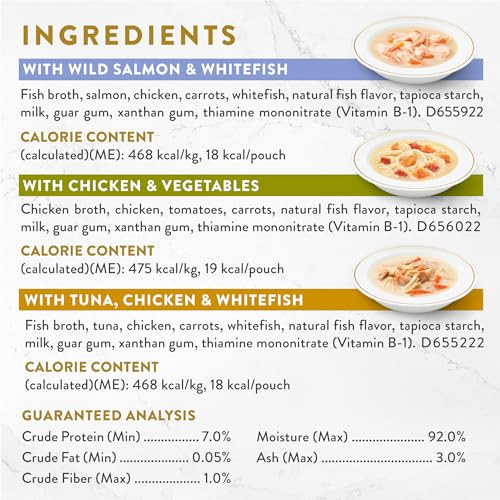 Fancy Feast Purina Fancy Feast Lickable Broth Topper Complement Creamy Wet Cat Food 1.4 Oz Variety Pack