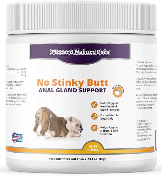 No Stinky Butt Anal Gland Support Soft Chews 120 ct Plus