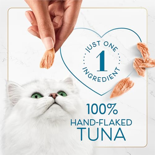 Fancy Feast Purina Fancy Feast Purely HandFlaked Tuna Cat Treats SteamBaked Real Tuna 10 Count Pack Of 5