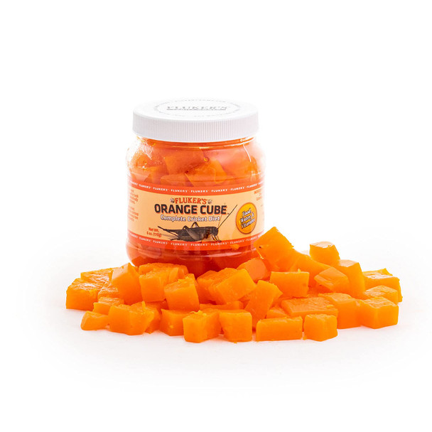 Fluker's Orange Cube Complete Cricket Diet Gut Load Food For Feeder Insects 6 Oz