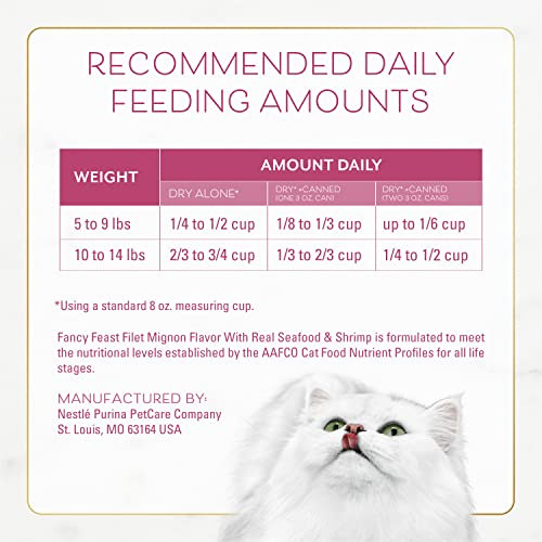 Fancy Feast Purina Dry Cat Food Filet Mignon Flavor With Real Seafood & 16 Oz Pack Of 1