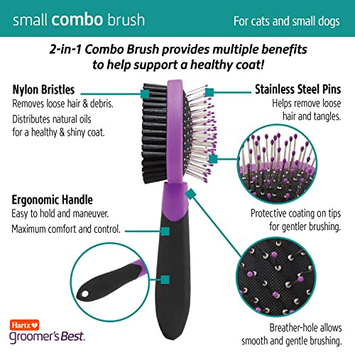Hartz Grooming Supplies Groomers Best Combo Brush For Dogs And Professionals 6In1