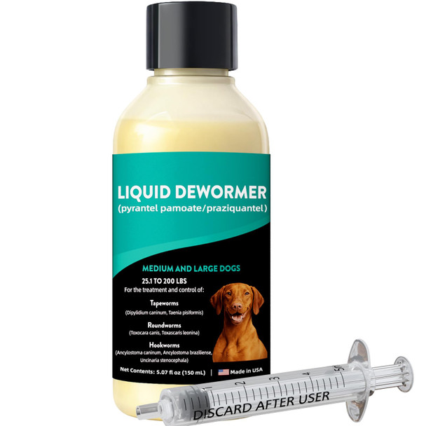 Durvmed Pyrantel Pamoate DeWormer For Medium And Large Dogs Oral Treatment For