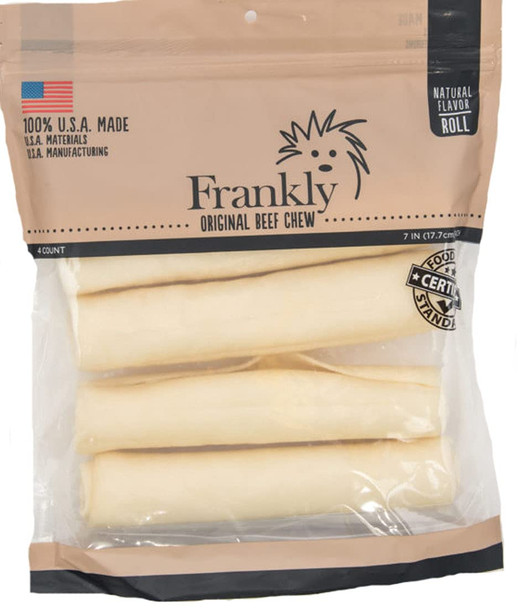 Frankly Natural Beef Chew Dog Retriever Rolls Pack Of 4 100Percent U.S.A Pack Of 4