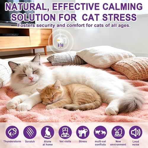 Edoia 9In1 Advanced Cat Pheromone Calming Diffuser 180 Days (3 Plugs+6 Refills