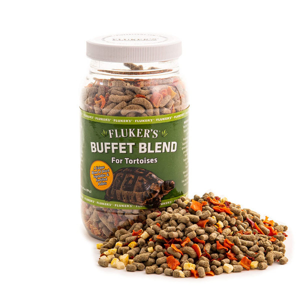 Fluker's Buffet Blend Tortoise Diet Veggies With Fortified Pellets 6.75 Oz